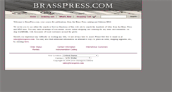 Desktop Screenshot of brasspress.com